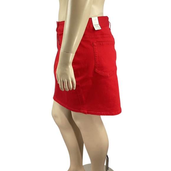 Torrid Red Denim Mini Pencil Skirt Size 18 - Picture 4 of 7